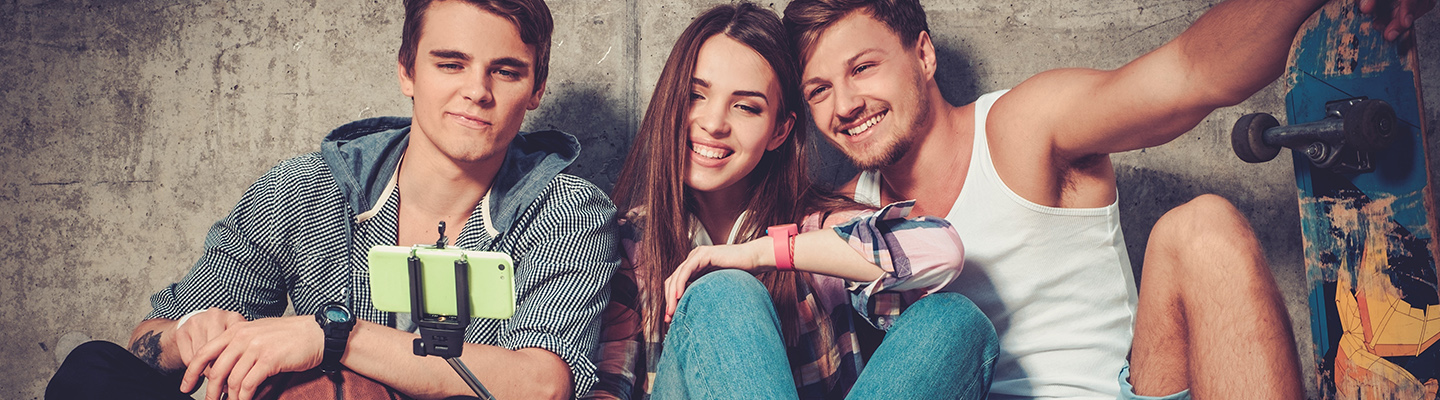 people taking selfie